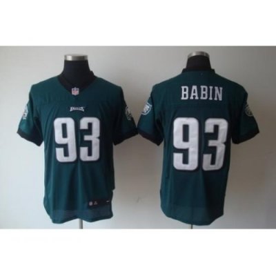 Nike Philadelphia Eagles 93 Jason Babin Green Elite NFL Jersey