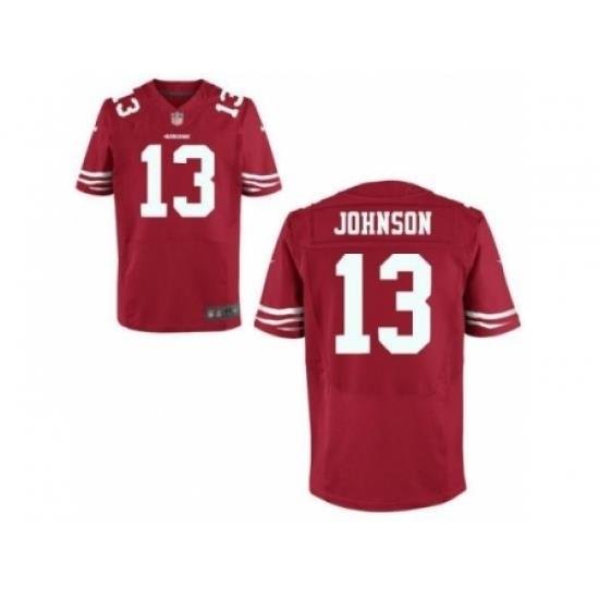 Nike San Francisco 49ers 13 Steve Johnson Red Elite NFL Jersey