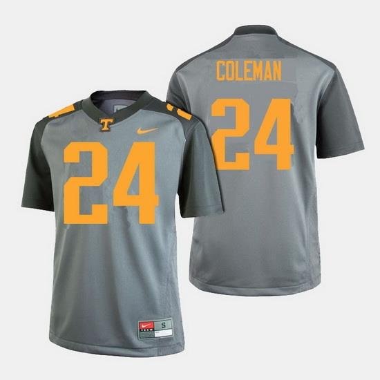 Men Tennessee Volunteers Trey Coleman College Football Gray Jersey