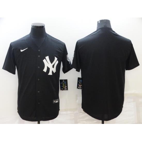 Men Nike NeW York Yankee Blank Black Cool Base Cool Base Jersey