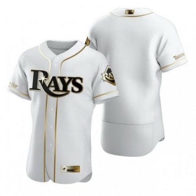 Tampa Bay Rays Blank White Nike Mens Authentic Golden Edition MLB Jersey