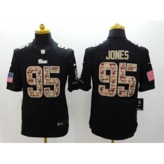 Nike NeW England Patriots 95 Chandler Jones Black Limited Salute to Service NFL Jersey