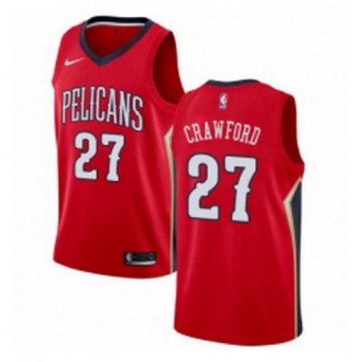 Womens Nike New Orleans Pelicans 27 Jordan Crawford Swingman Red Alternate NBA Jersey Statement Edition