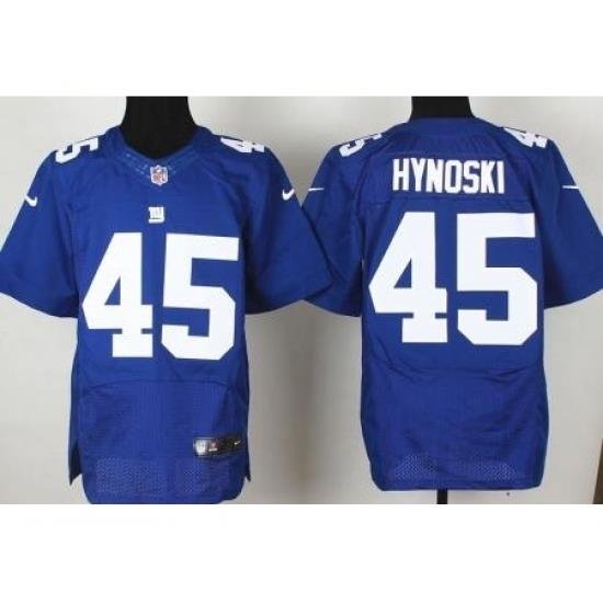 Nike NeW York Giants 45 Henry Hynoski Blue Elite NFL Jersey