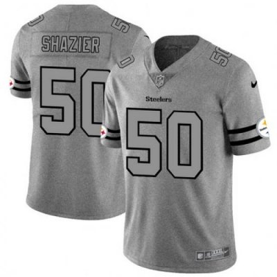 Nike Steelers 50 Ryan Shazier 2019 Gray Gridiron Gray Vapor Untouchable Limited Jersey