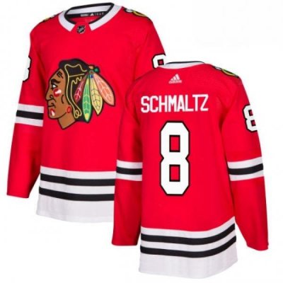 Mens Adidas Chicago Blackhawks 8 Nick Schmaltz Premier Red Home NHL Jersey