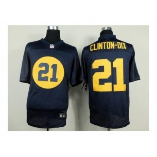 Nike Green Bay Packers 21 Ha Ha Clinton-Dix blue Elite NFL Jersey