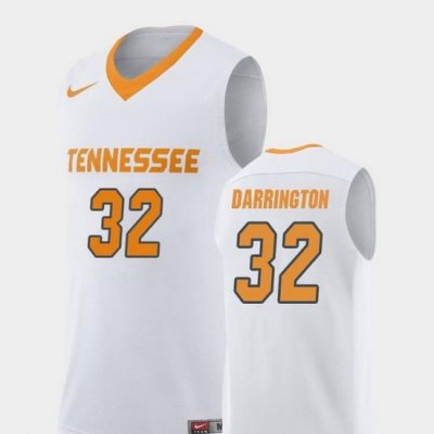 Men Tennessee Volunteers Chris Darrington White Replica College Basketball Jersey