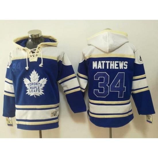 Men Toronto Maple Leafs 34 Auston Matthews Stitched Hoody II