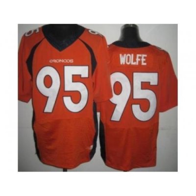 Nike Denver Broncos 95 Derek Wolfe Orange Elite NFL Jersey