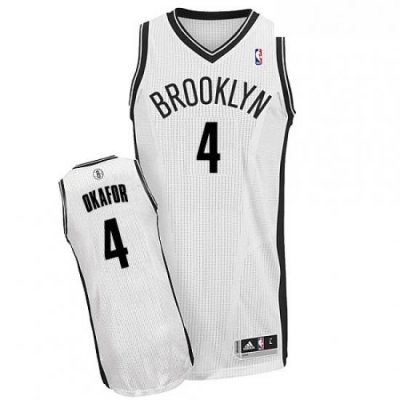 Youth Adidas Brooklyn Nets 4 Jahlil Okafor Authentic White Home NBA Jersey