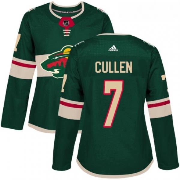 Womens Adidas Minnesota Wild 7 Matt Cullen Premier Green Home NHL Jersey