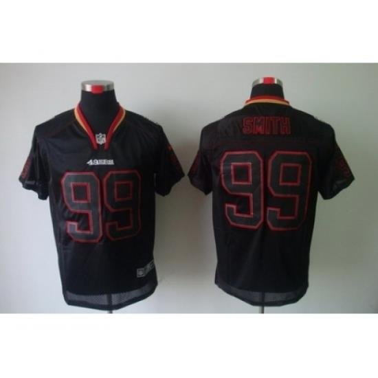 Nike San Francisco 49ers 99 Aldon Smith Black Elite Lights Out NFL Jersey