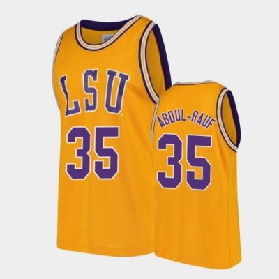 LSU Tiger Mahmoud Abdul Rauf Gold Replica Men'S Jersey