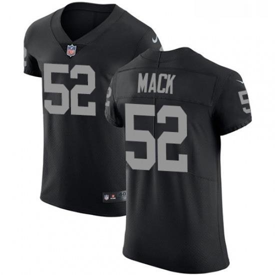 Mens Nike Oakland Raiders 52 Khalil Mack Black Team Color Vapor Untouchable Elite Player NFL Jersey