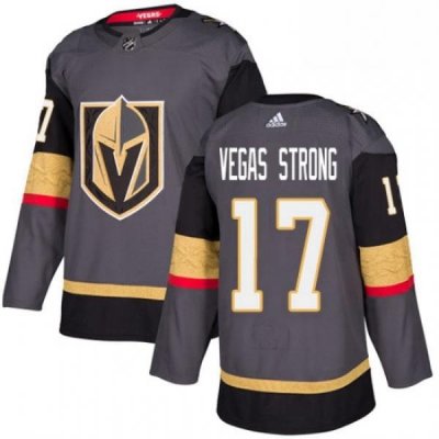 Youth Adidas Vegas Golden Knights 17 Vegas Strong Authentic Gray Home NHL Jersey