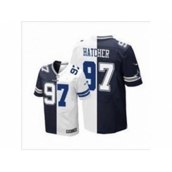 Nike Dallas Cowboys 97 Jason Hatcher white-blue Elite split NFL Jersey