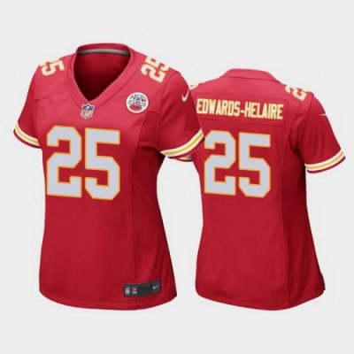 women clyde edwards helaire kansas city chiefs red game jersey