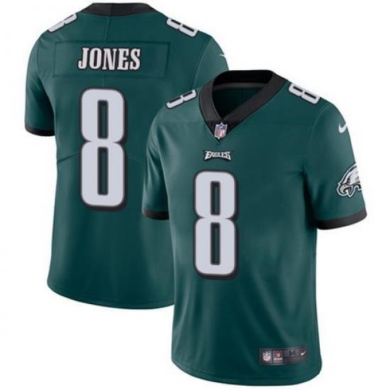 Nike Eagles #8 Donnie Jones Midnight Green Team Color Mens Stitched NFL Vapor Untouchable Limited Jersey