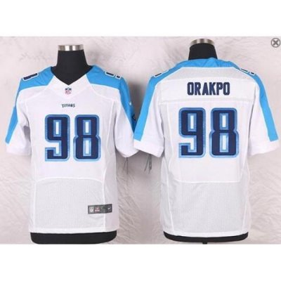 Mens Tennessee Titans #98 Brian Orakpo White Road NFL Nike Elite Jersey