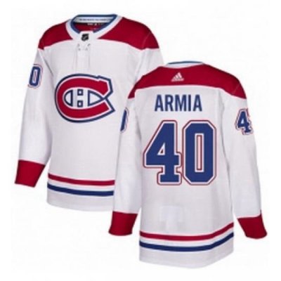 Mens Adidas Montreal Canadiens 40 Joel Armia Authentic White Away NHL Jersey