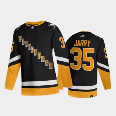 Men Pittsburgh Penguins 35 Tristan Jarry 2021 2022 Black Stitched Jersey