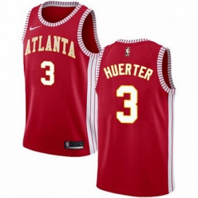 Mens Nike Atlanta Hawks 3 Kevin Huerter Swingman Red NBA Jersey Statement Edition