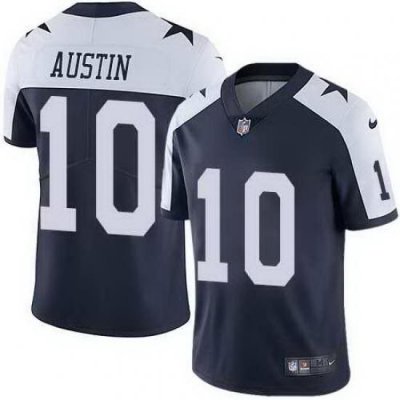 Nike Cowboys 10 Tavon Austin Navy Throwback Vapor Untouchable Limited Jersey