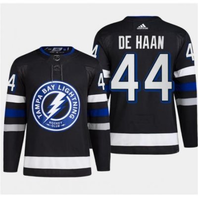 Men's Tampa Bay Lightning #44 Calvin de Haan Black 2024 Stadium Series Stitched Jersey