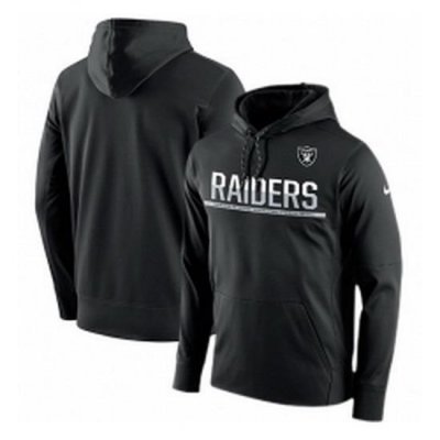 NFL Mens Oakland Raiders Nike Black Sideline Circuit Pullover Performance Hoodie