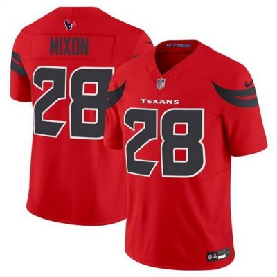 Men Houston Texans 28 Joe Mixon Red 2024 Alternate F U S E Limited Stitched Jersey