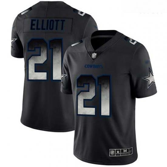 Cowboys 21 Ezekiel Elliott Black Men Stitched Football Vapor Untouchable Limited Smoke Fashion Jersey