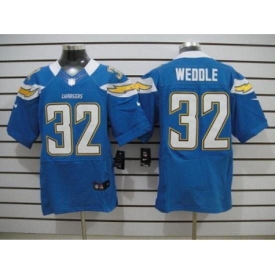 Nike San Diego Chargers 32 Eric Weddle Light blue Elite NFL Jersey