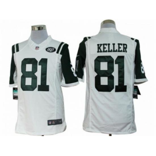 Nike NeW York Jets 81 Dustin Keller White Limited NFL Jersey