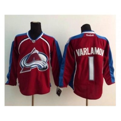 Colorado Avalanche #1 Semyon Varlamov Red Stitched NHL Jersey