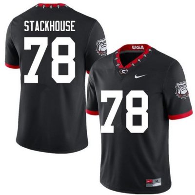 2020 Men #78 Nazir Stackhouse Georgia Bulldogs Mascot 100th Anniversary College Football Jerseys Sal