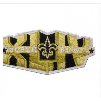 Stitched New Orleans Saints Super Bowl XLIV Gold Jersey Patch