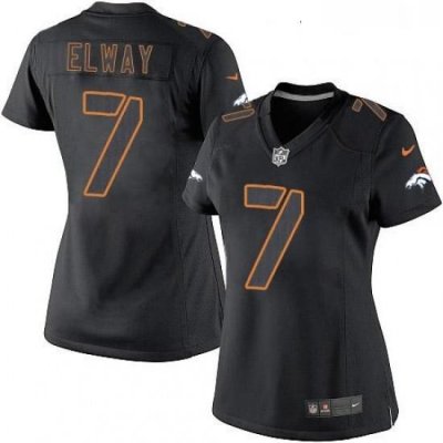 Womens Nike Denver Broncos 7 John Elway Limited Black Impact NFL Jersey