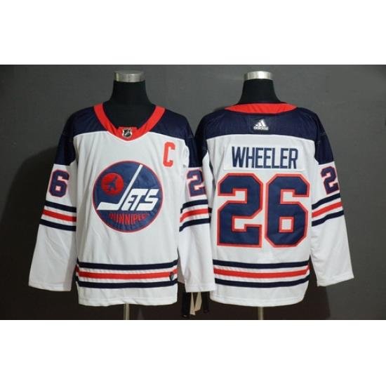 Winnipeg Jets 26 Blake Wheeler White Adidas Jersey