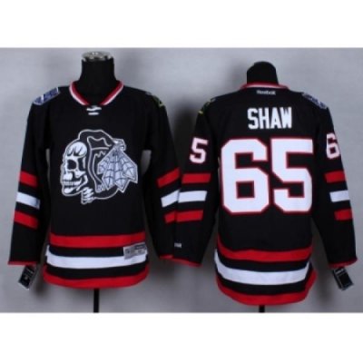 NHL chicago blackhawks #65 Andrew Shaw black jersey[2014 new stadium]