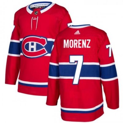 Youth Adidas Montreal Canadiens 7 Howie Morenz Authentic Red Home NHL Jersey