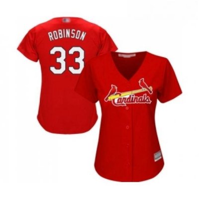 Womens St Louis Cardinals 33 Drew Robinson Replica Red Alternate Cool Base Baseball Jersey