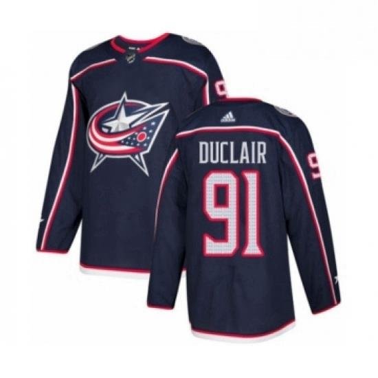 Mens Adidas Columbus Blue Jackets 91 Anthony Duclair Premier Navy Blue Home NHL Jersey