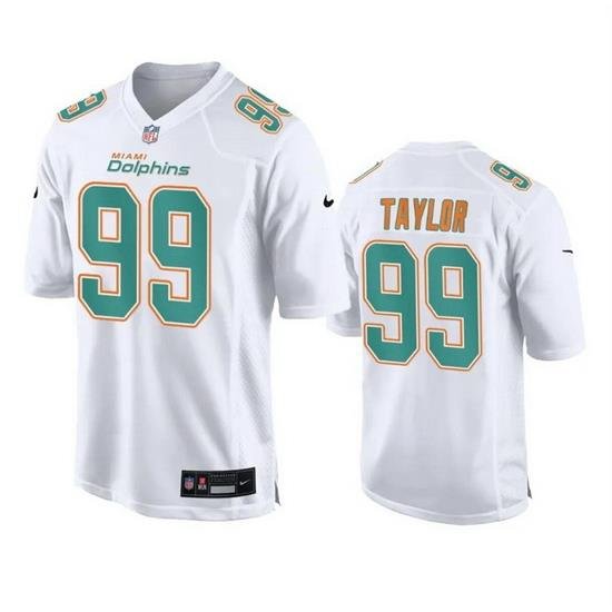 Men Miami Dolphins 99 Jason Taylor White Fashion Vapor Untouchable Stitched Football Jersey