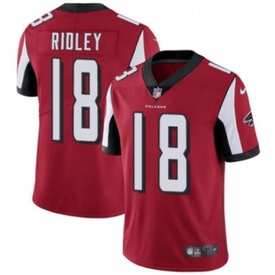 Men Nike Atlanta Falcons 18 Calvin Ridley Red Team Color Vapor Untouchable Limited Player NFL Jersey