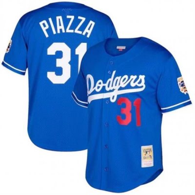 Men Los Angeles Dodgers 31 Mike Piazza Royal Cool Base Stitched Baseball Jersey