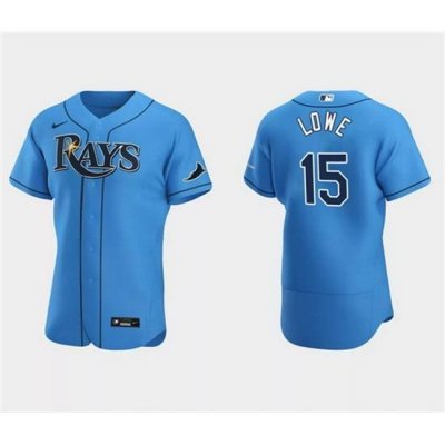 Men Tampa Bay Rays 15 Josh LoWe Light Blue Flex Base Stitched Jersey