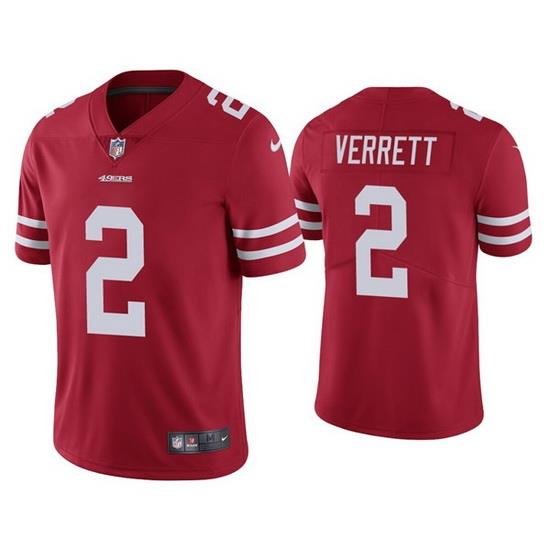 Men San Francisco 49ers 2 Jason Verrett Red Vapor Limited Jersey