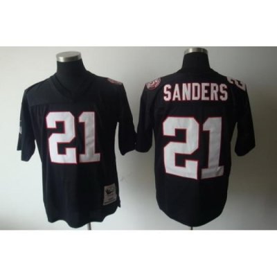 Atlanta Falcons 21 Deion Sanders jersey black throWback