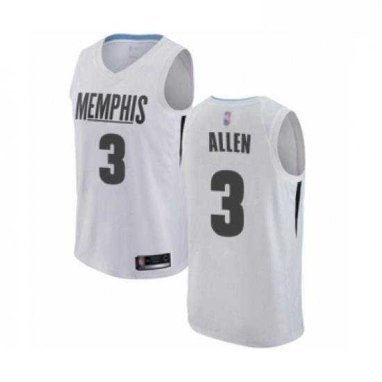 Womens Memphis Grizzlies 3 Grayson Allen Swingman White Basketball Jersey City Edition